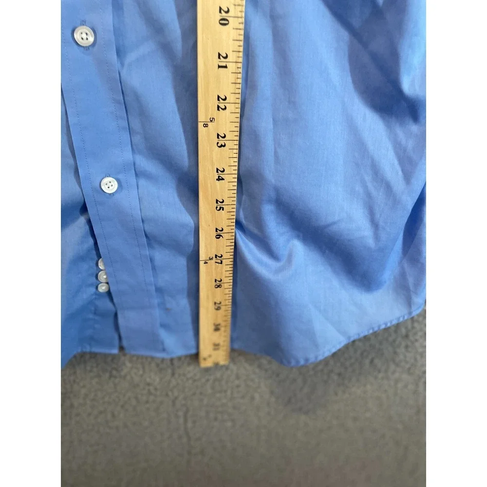 Croft & Barrow Mens Broadcloth Oxford Shirt Blue  16‎ 34/35